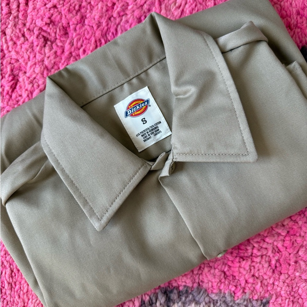 Dickies Tan Casual Button Down Shirt